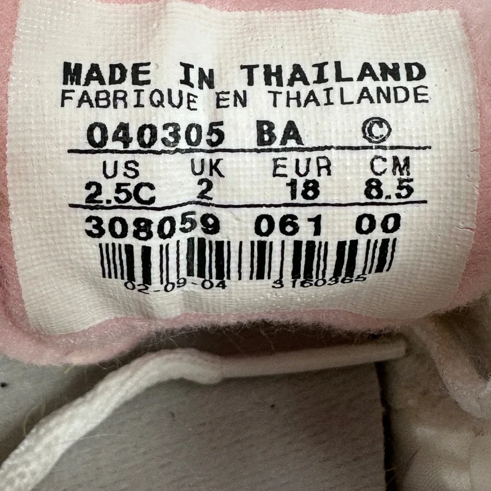 Nike Baby 2.5C Toddler Gray Silver Pink Retro Sneakers 308059-061 Y2K Kids